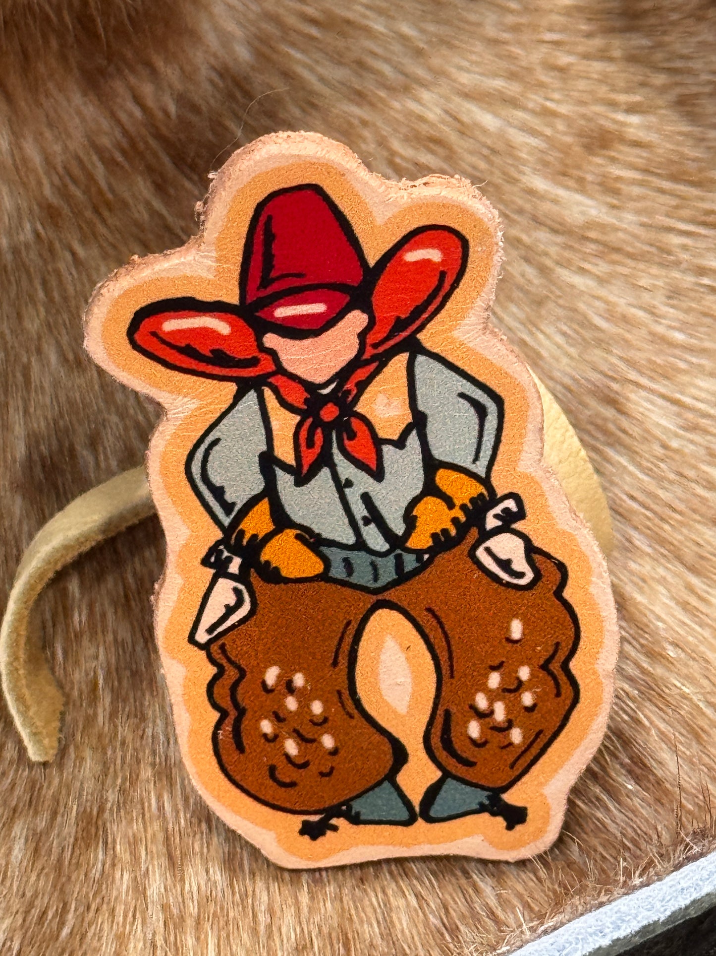 Leather Cowboy Scarf Slide