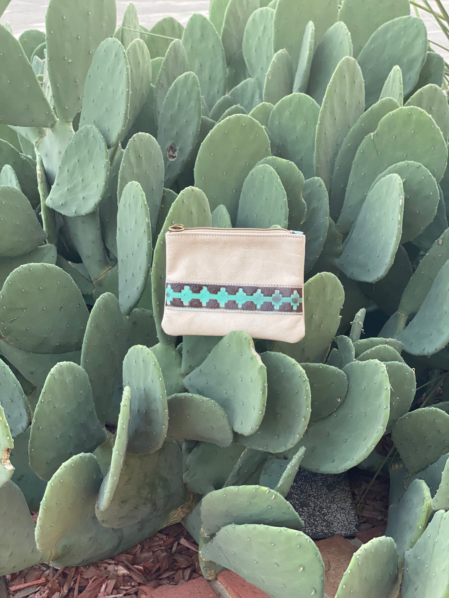 Small Stone Aztec Pouch