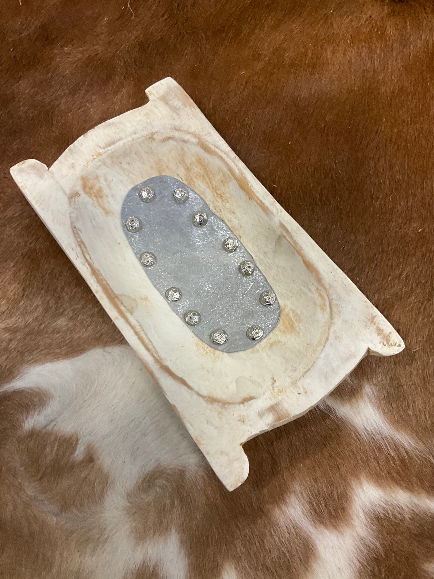 White Silver Small Dough Bowl