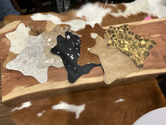 Mini Cowhide Coasters