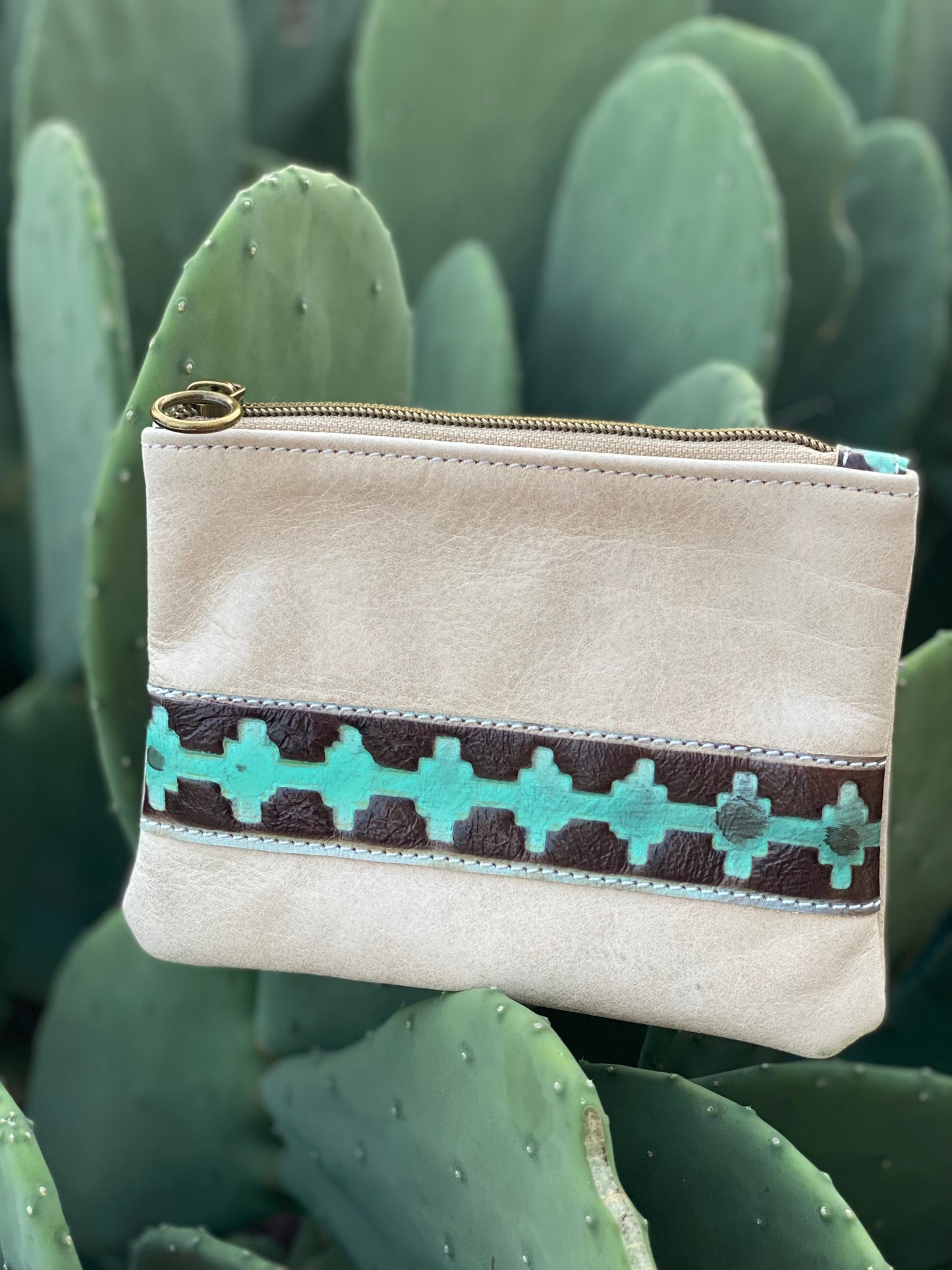 Small Stone Aztec Pouch