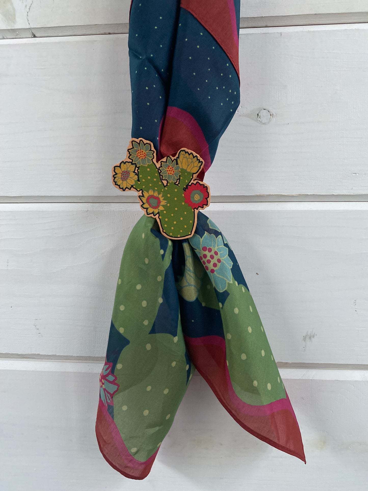 Flower Cactus Scarf Slide