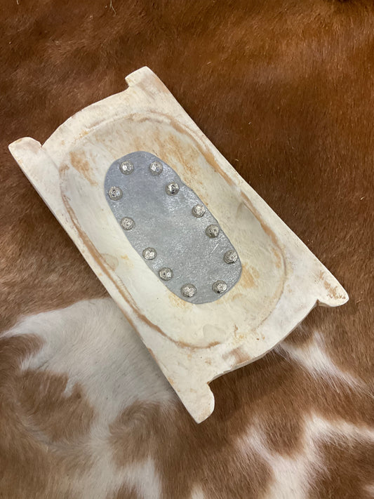 White Silver Small Dough Bowl