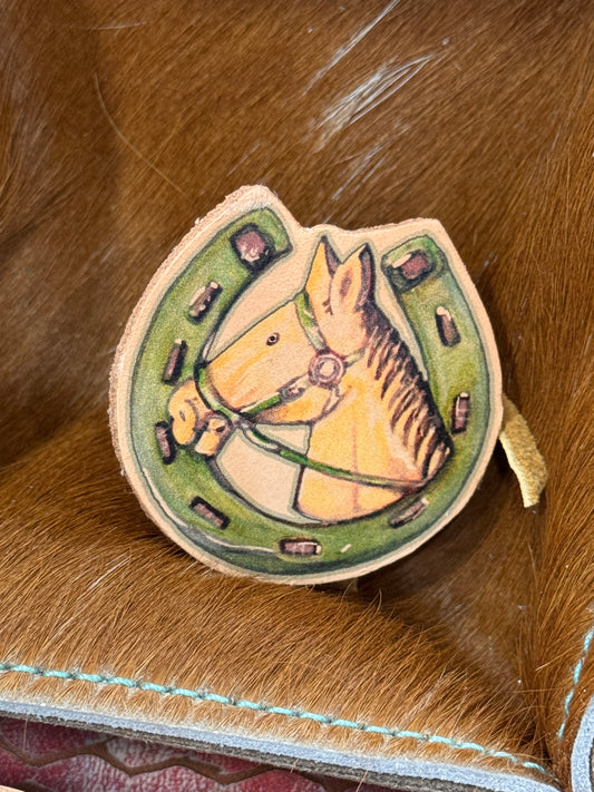 Green Horseshoe Scarf Slide