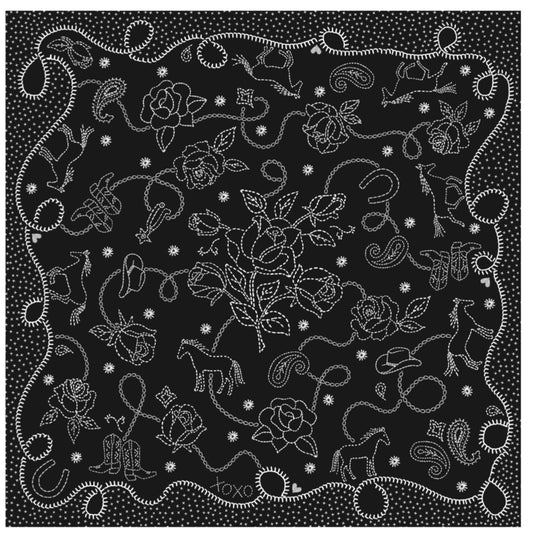 B&W Chainstitch Shorty Wild Rag