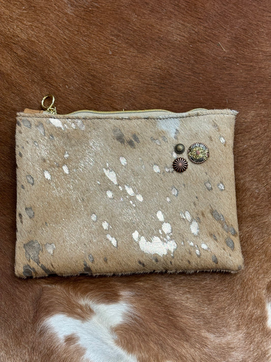 Hair on Hide Medium Zipper Pouch